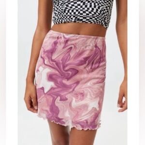 uo mesh mini skirt